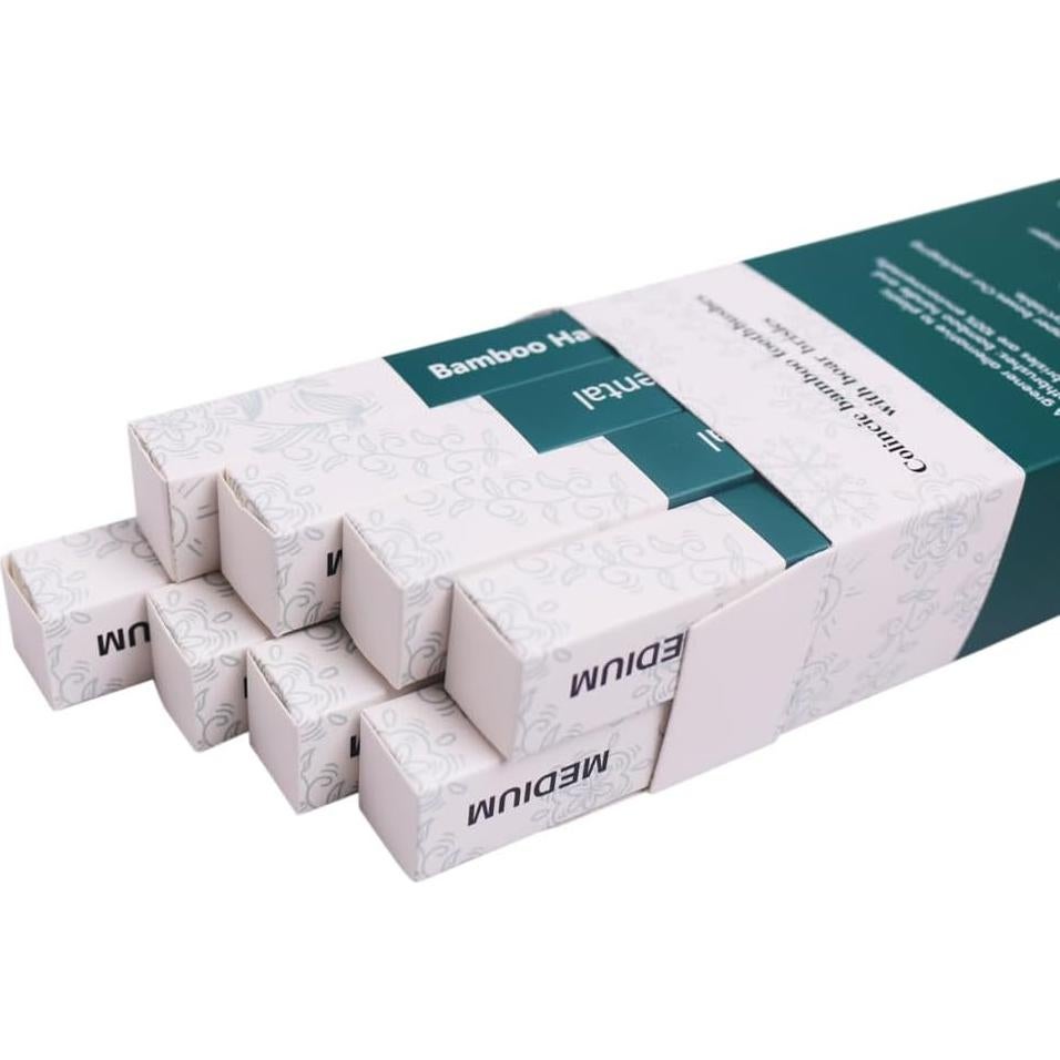 Cepillo de Dientes de Bambú Colincie - Cerdas de Jabalí Medianas - 8 Piezas