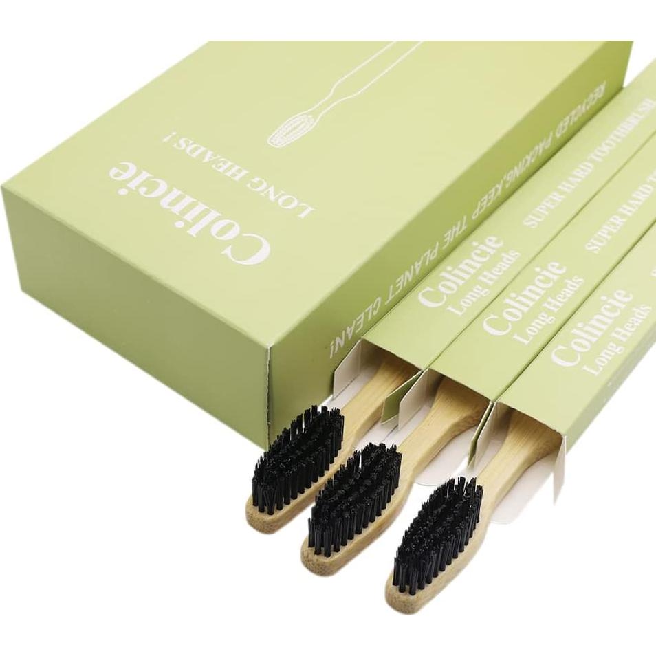 Cepillo de Dientes de Bambú Extra Duro Colincie - Paquete de 12