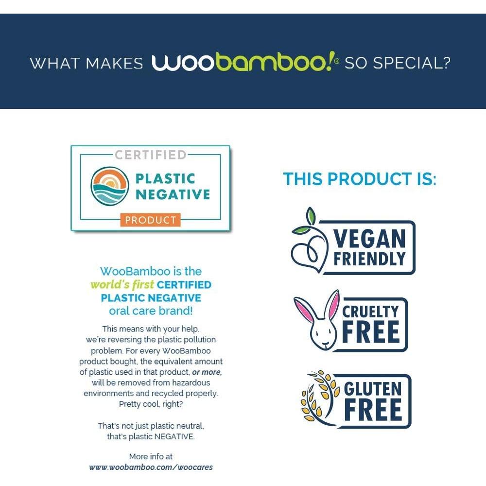Cepillo de dientes de bambú para niños WooBamboo - Pack de 2