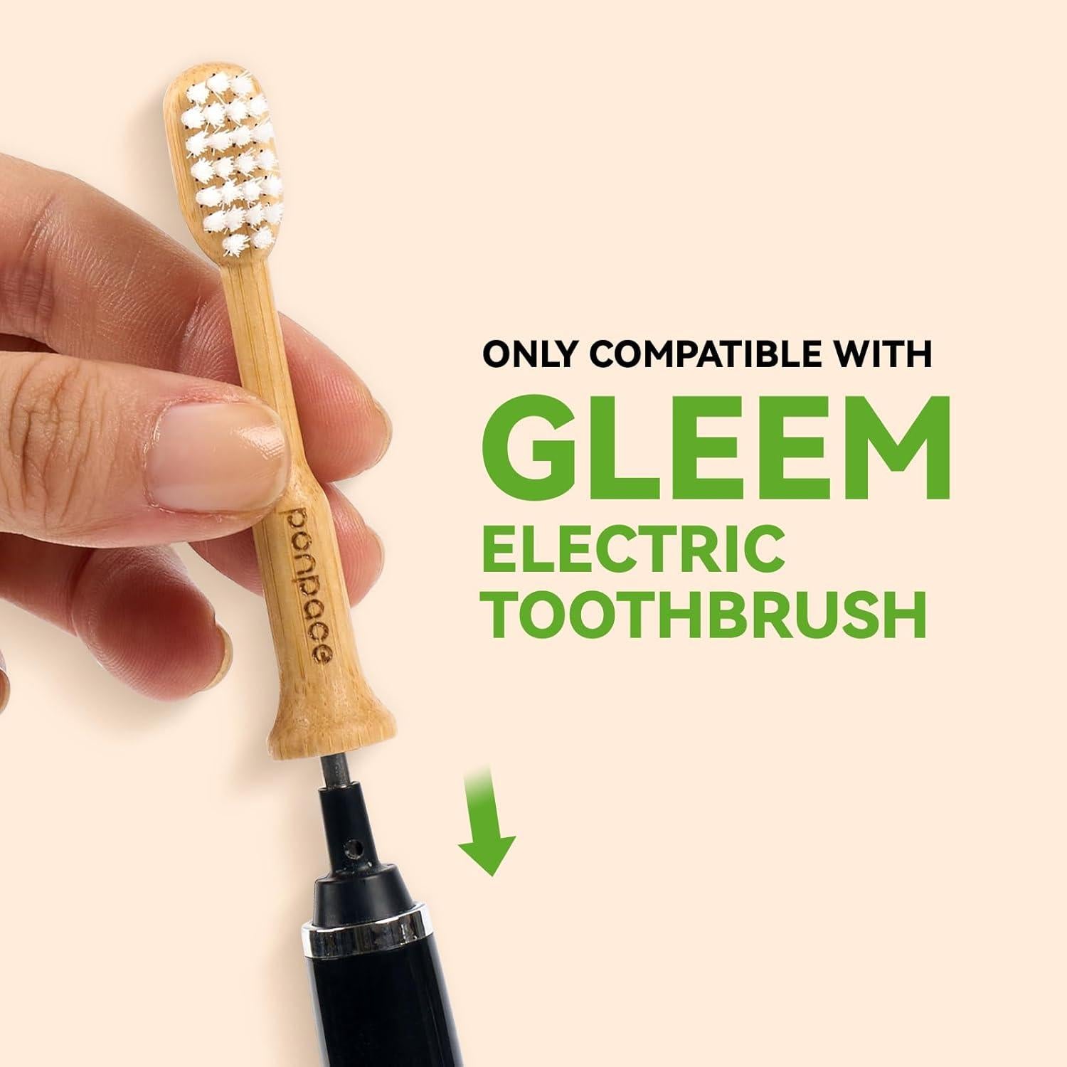 Cabezas de cepillo de dientes de bambú Ponpace para Gleem