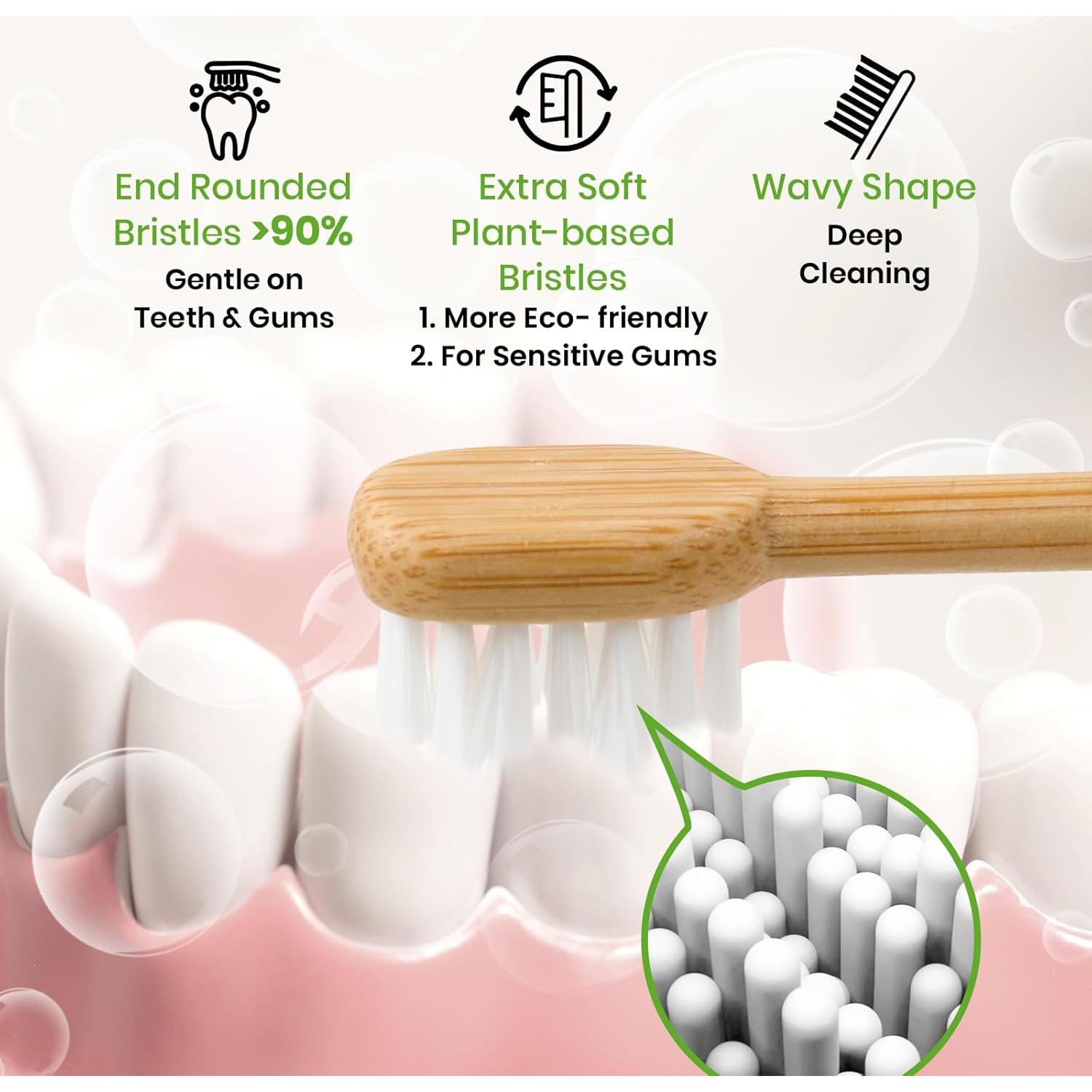 Cabezas de cepillo de dientes de bambú Ponpace para Gleem