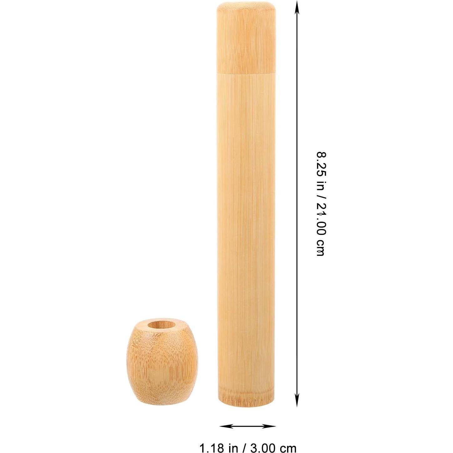 Soporte de Cepillo de Dientes de Bambú Amosfun Portátil 21cm