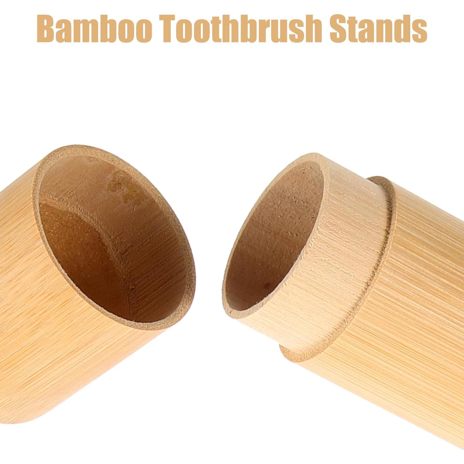 Soporte de Cepillo de Dientes de Bambú Amosfun Portátil 21cm