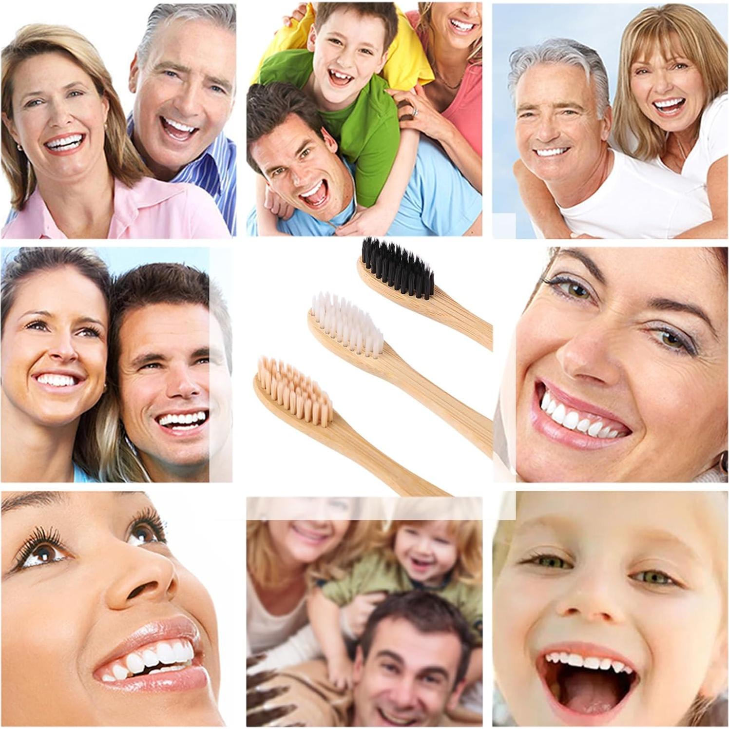 Cepillo de Dientes de Bambú ANXUN 10 Piezas Ecológico