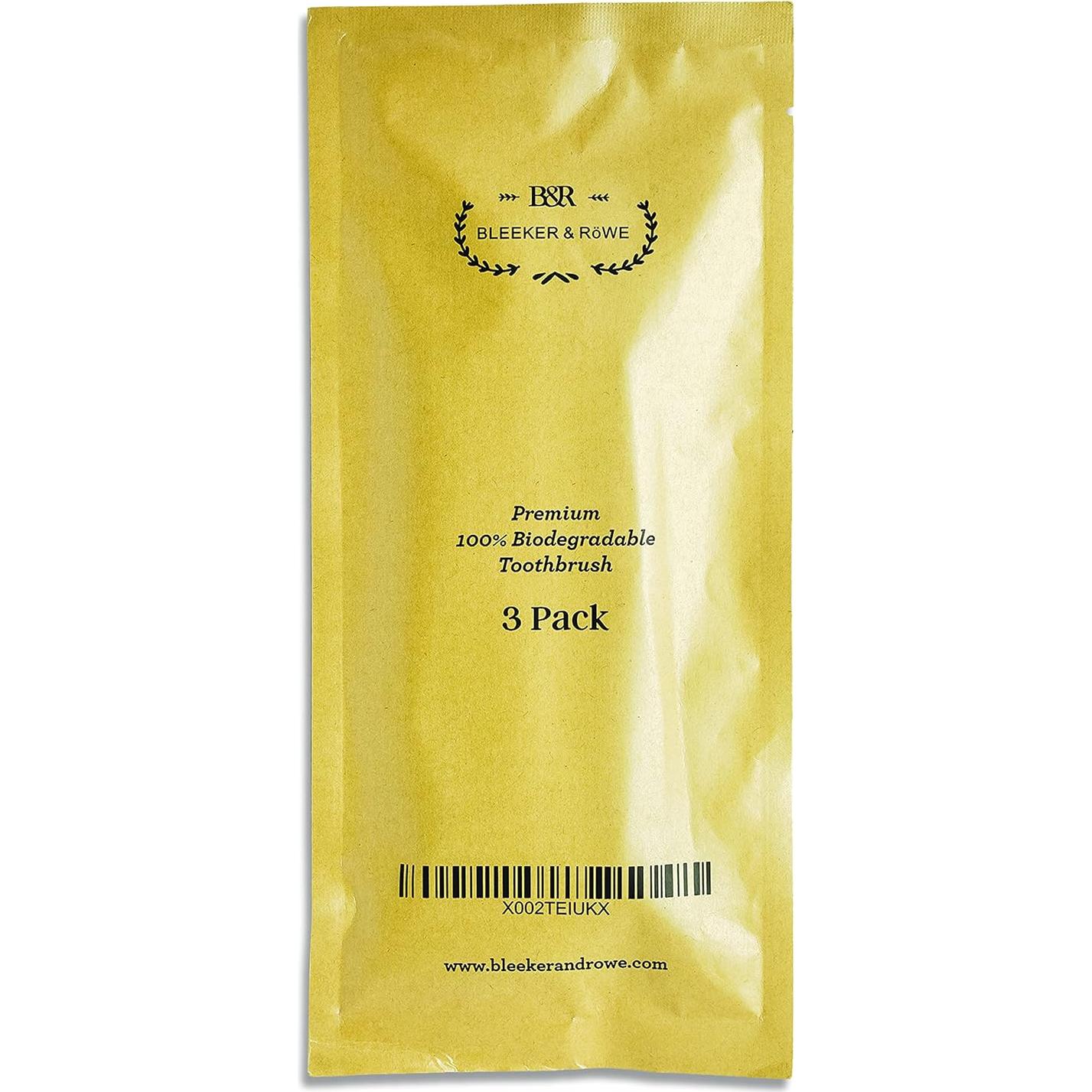 Cepillos de Dientes Biodegradables Bleeker and Rowe - 3 Unidades