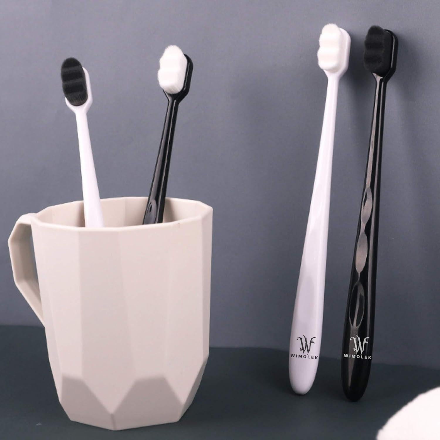 Cepillo de dientes extra suave Wimolek con 20,000 cerdas - Paquete de 2