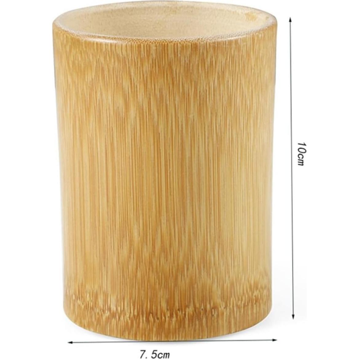 Soporte de Cepillos de Dientes de Bambú Hobbyme Natural