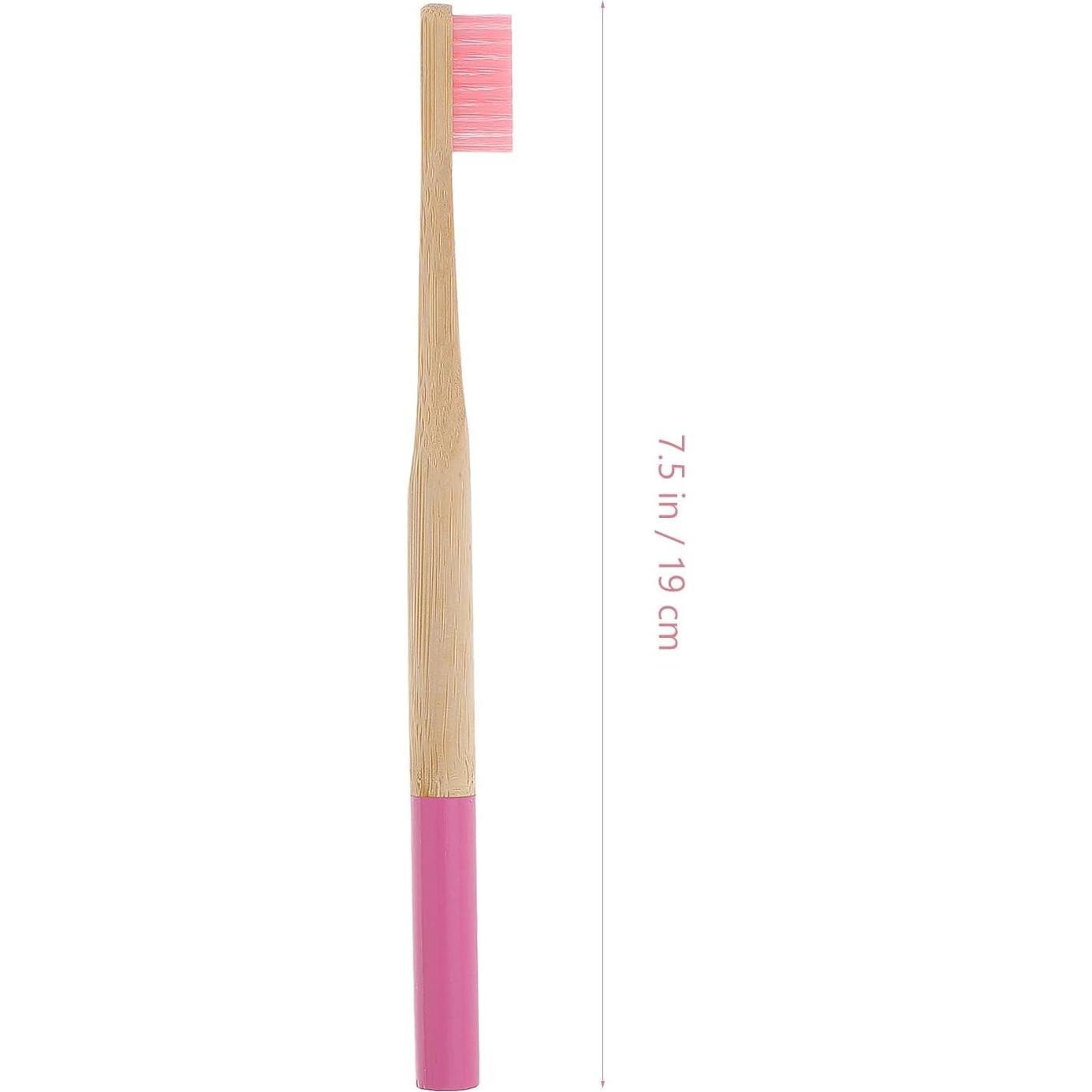 Cepillos de Dientes de Bambú FRCOLOR 4 Piezas Cerdas Suaves