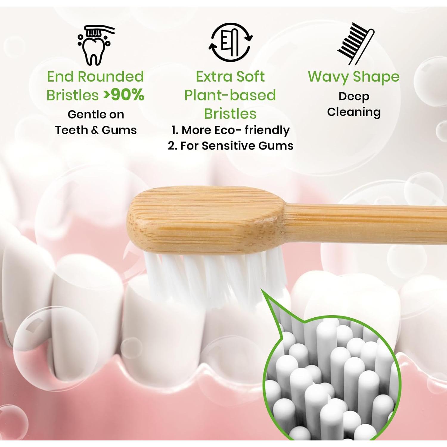 Cabezas de cepillo de dientes de bambú Ponpace para Laifen