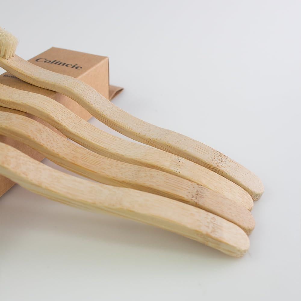 Cepillo de dientes de bambú con cerdas de jabalí - MiQi (4 unidades)