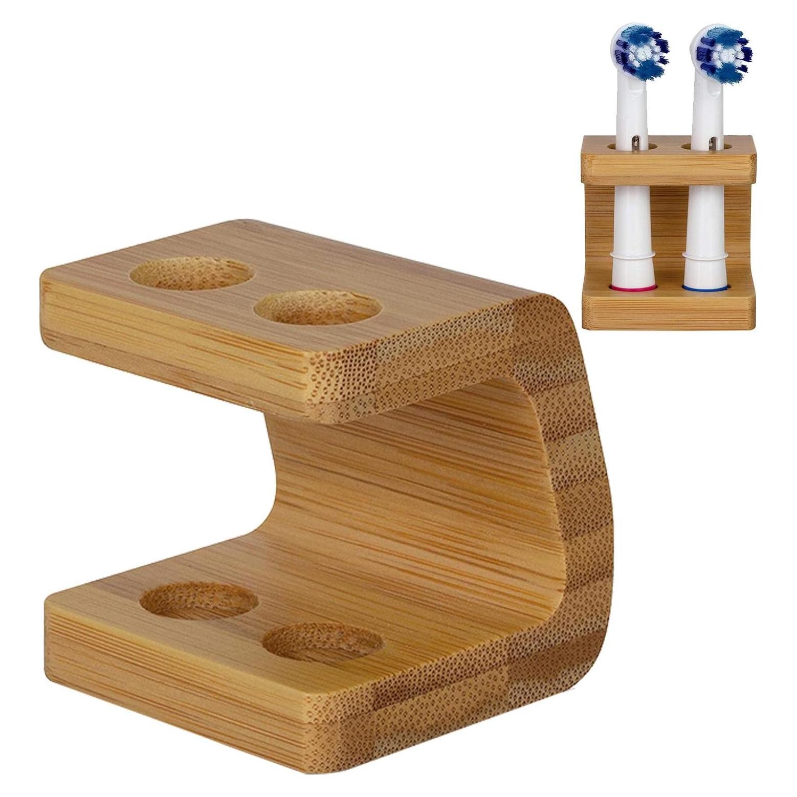 Soporte de Bambú para Cabezas de Cepillo de Dientes Tookie - 2 Ranuras