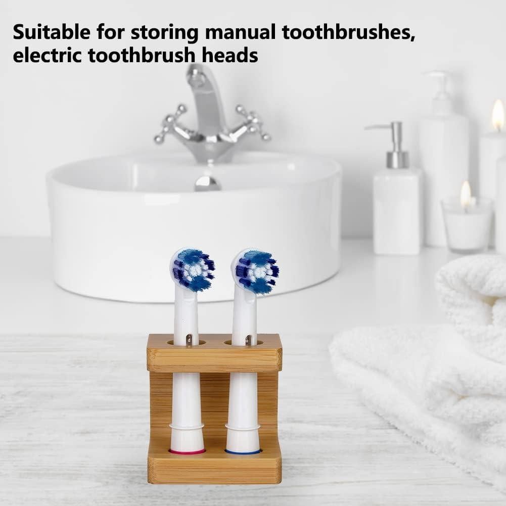 Soporte de Bambú para Cabezas de Cepillo de Dientes Tookie - 2 Ranuras