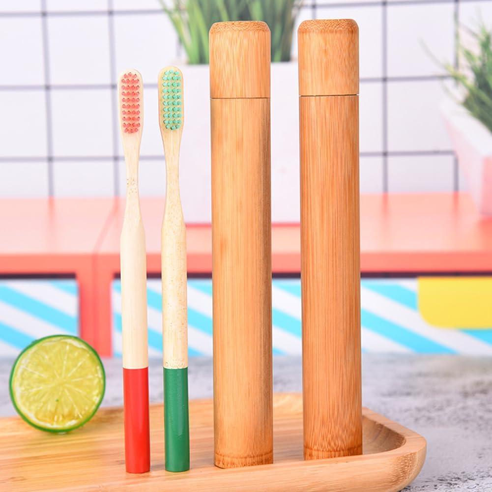 Estuche de Cepillo de Dientes de Bambú VASANA 2PCS 21cm