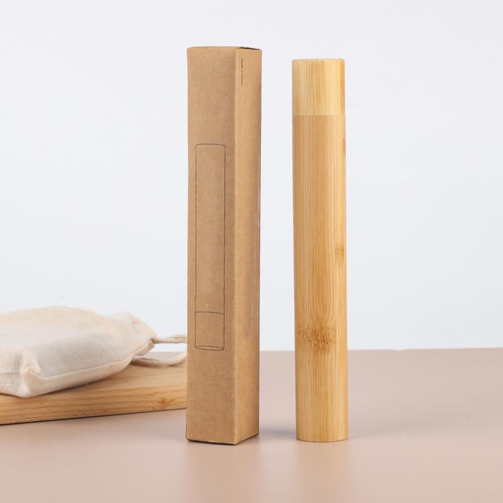 Estuche de Cepillo de Dientes de Bambú VASANA 2PCS 21cm