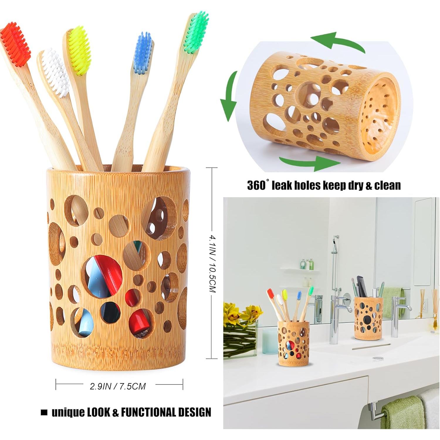 Soporte de Cepillo de Dientes de Bambú NESTRE - Ecológico y Duradero