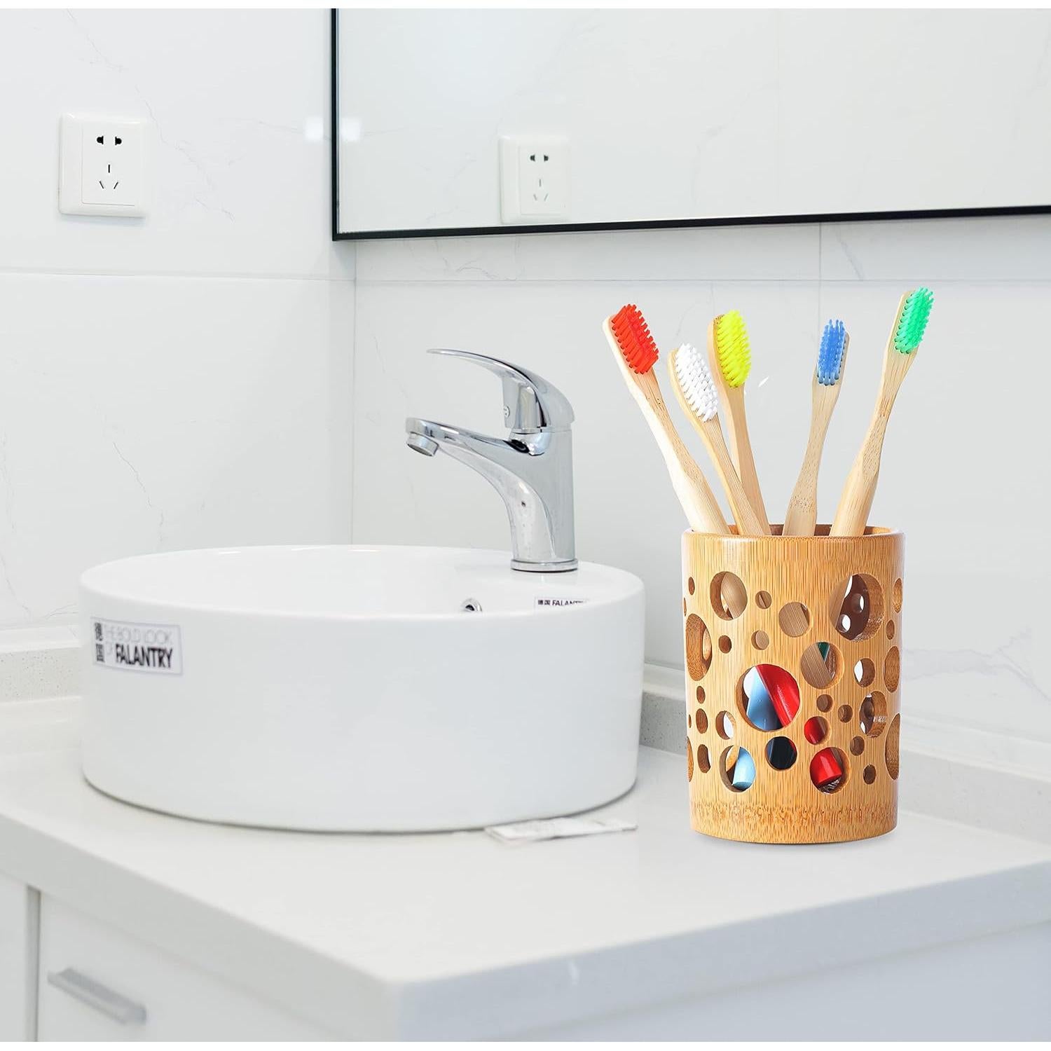 Soporte de Cepillo de Dientes de Bambú NESTRE - Ecológico y Duradero