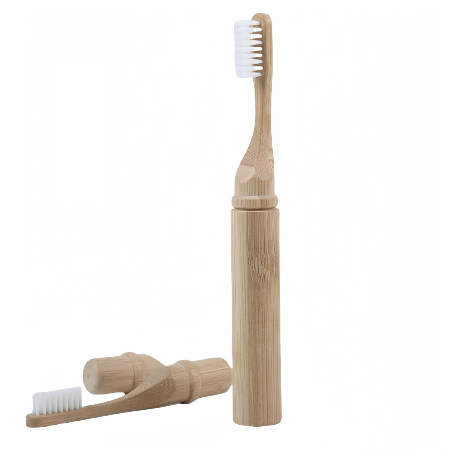 Kit de Cepillos de Dientes de Viaje Plegable HZX de Bambú