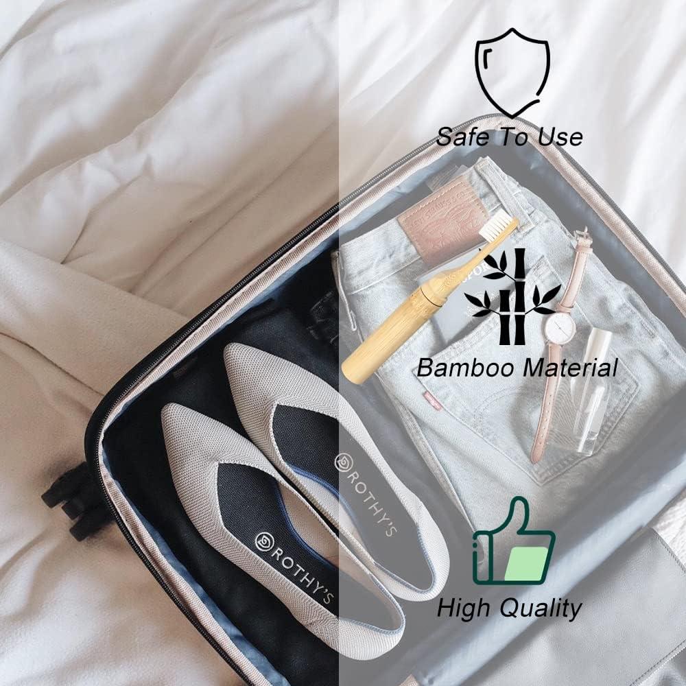 Kit de Cepillos de Dientes de Viaje Plegable HZX de Bambú