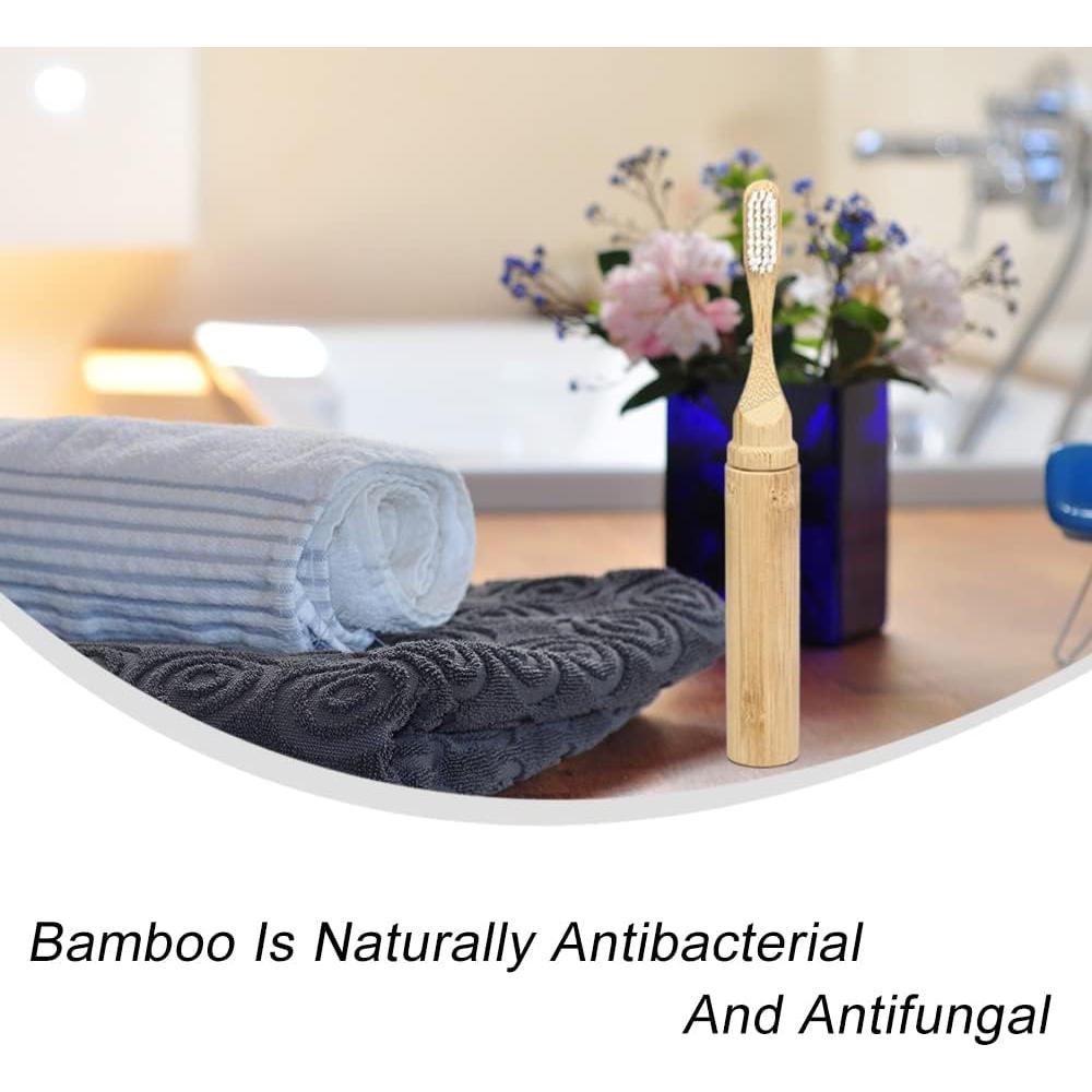 Kit de Cepillos de Dientes de Viaje Plegable HZX de Bambú