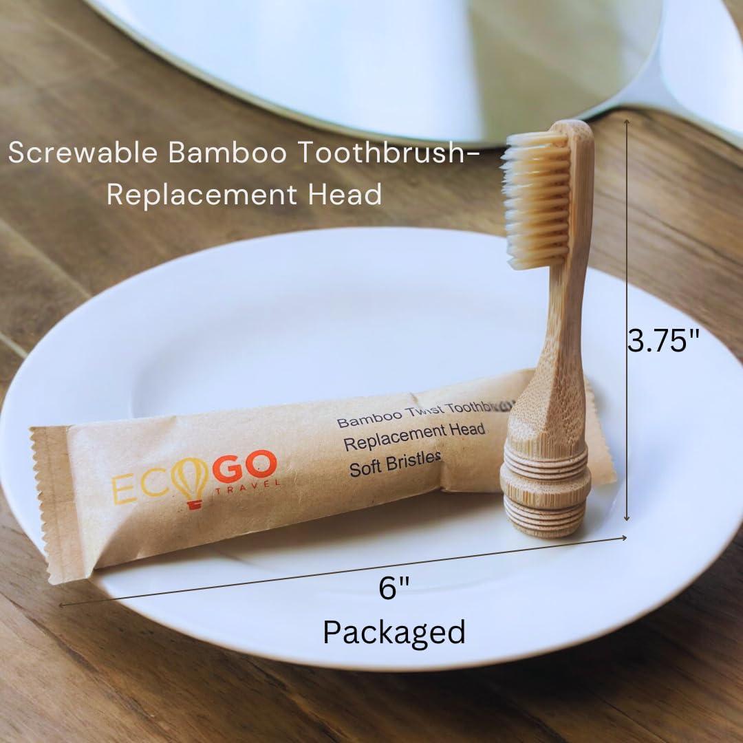 Kit Cepillo de Dientes de Bambú EcoGoTravel Atornillable