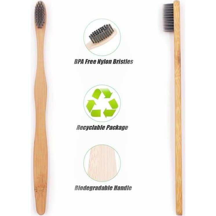 Juego de Cepillos de Dientes de Bambú H&H Pets - 3 Unidades