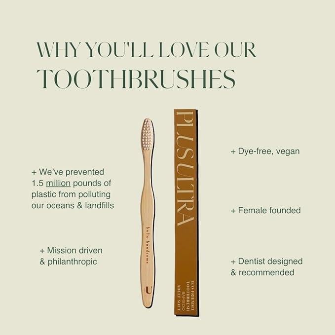 Cepillo de Dientes de Bambú Ecológico Plus Ultra 12-Pack