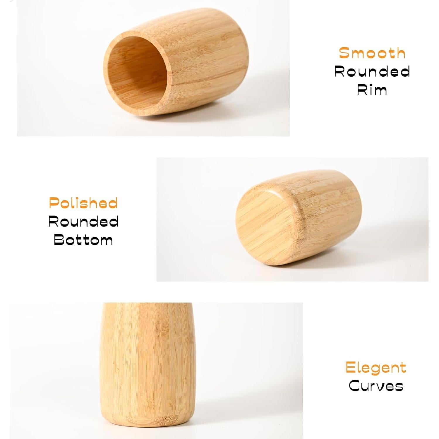 Soporte de Cepillo de Dientes de Bambú ABBI NIMO 8.4x8.4x10.9cm