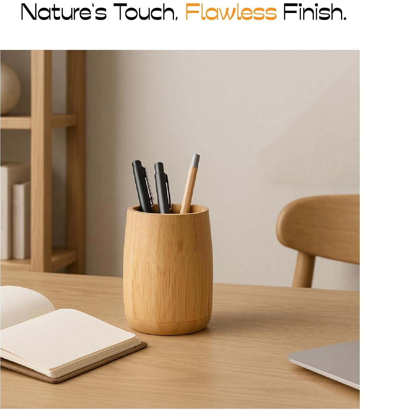 Soporte de Cepillo de Dientes de Bambú ABBI NIMO 8.4x8.4x10.9cm