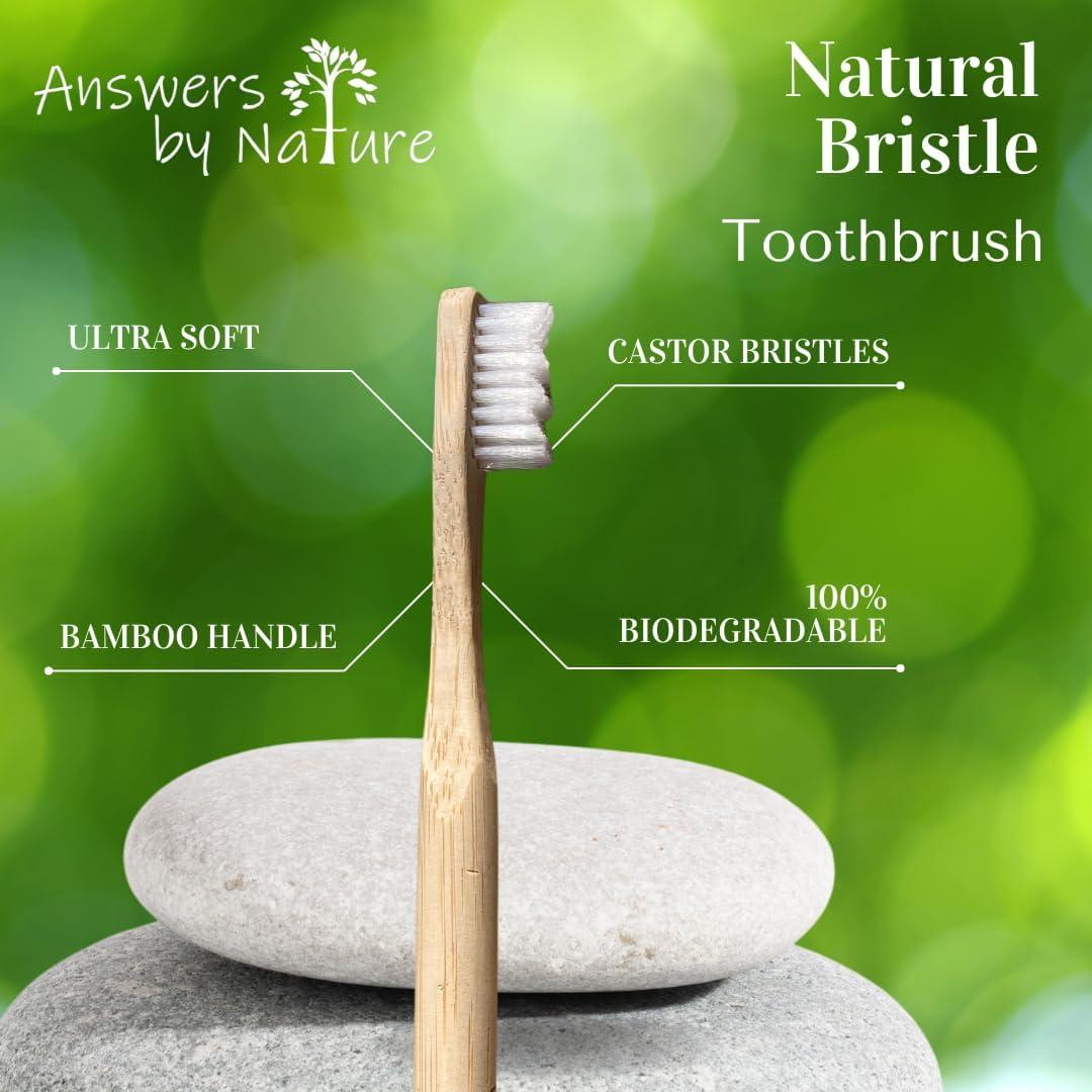 Cepillo de Dientes Natural 4-Pack Answers by Nature - Biodegradable