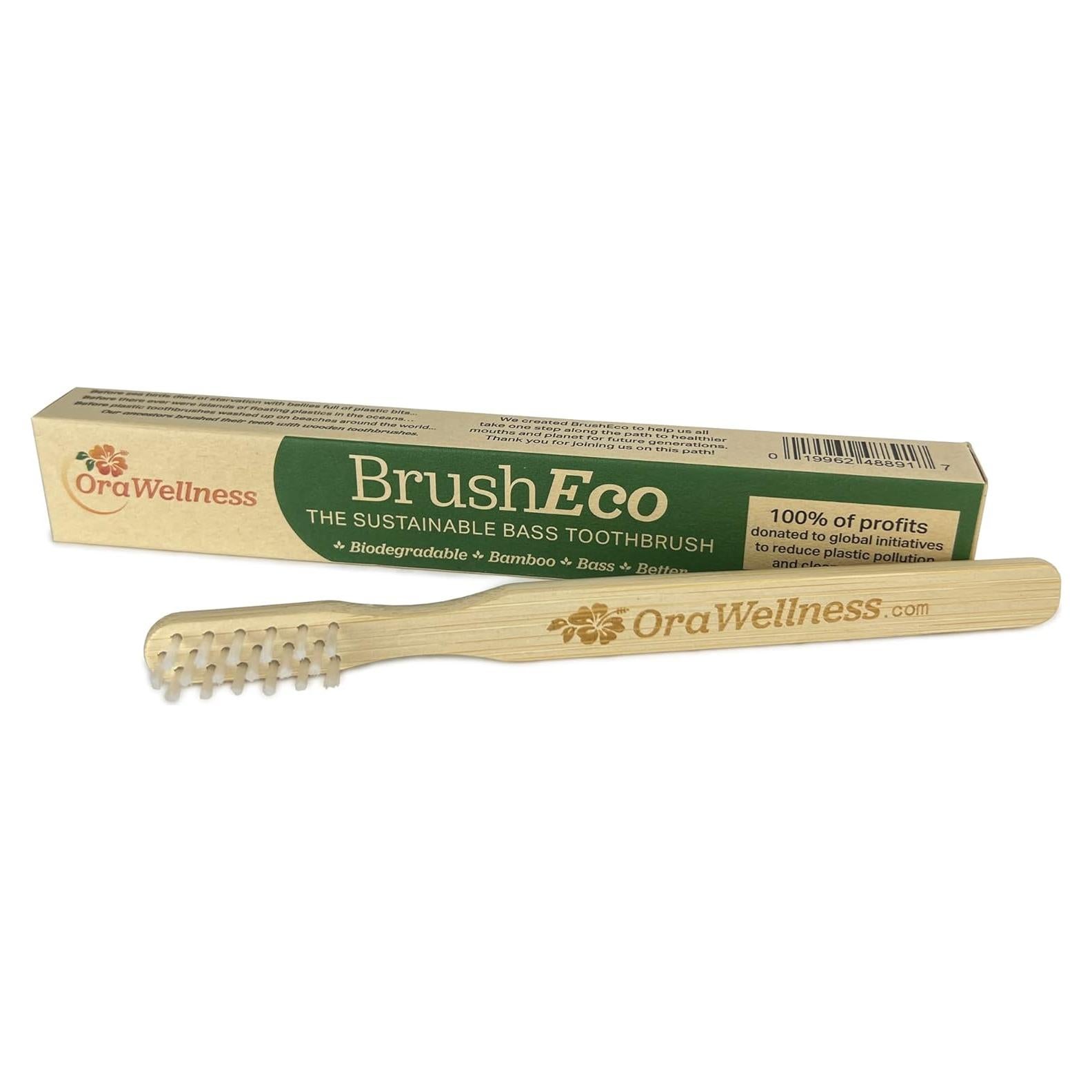 Cepillo de Dientes de Bambú BrushEco 3 Filas Biodegradable