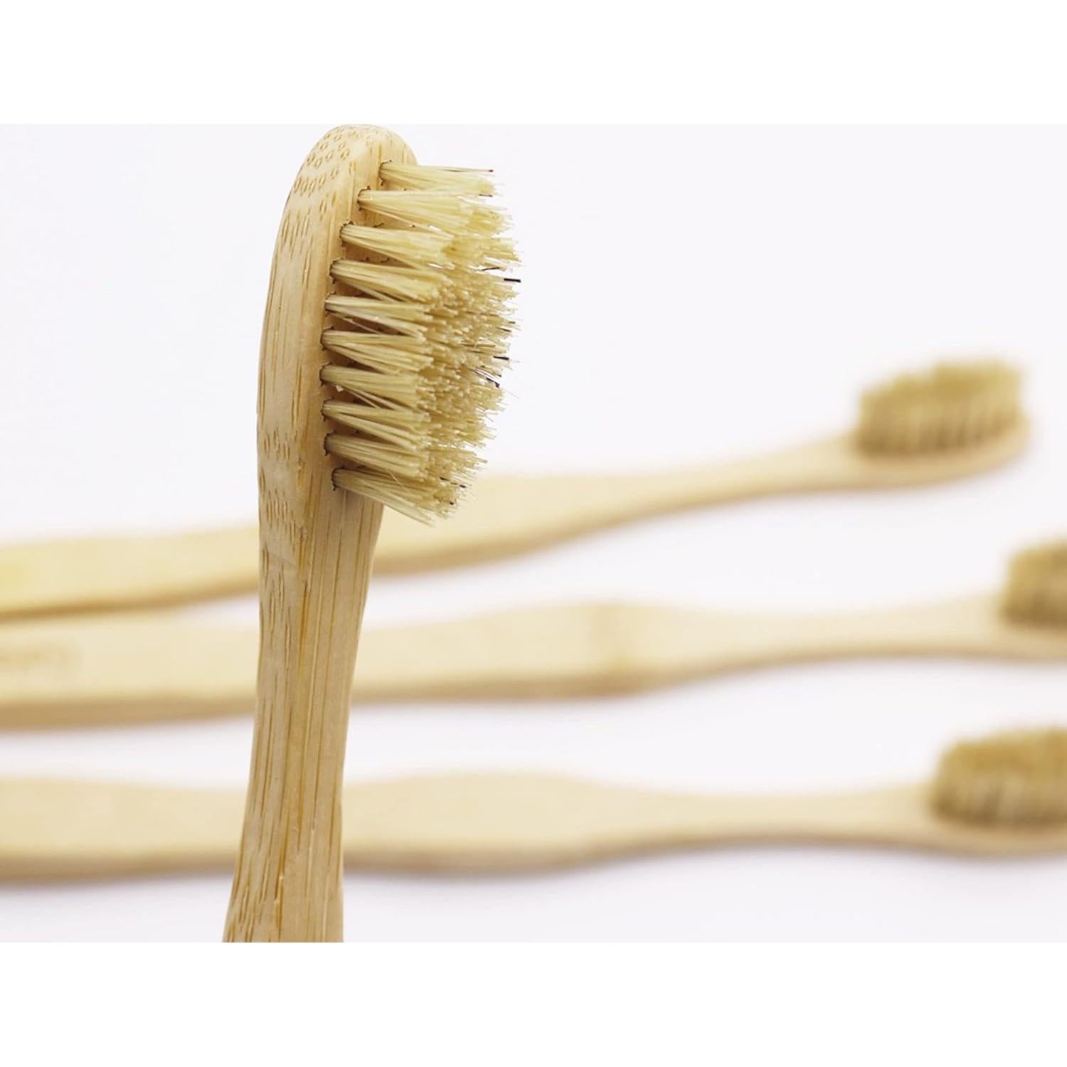 Cepillo de Dientes de Bambú Gaia Guy - Cerdas Naturales - Paquete de 12