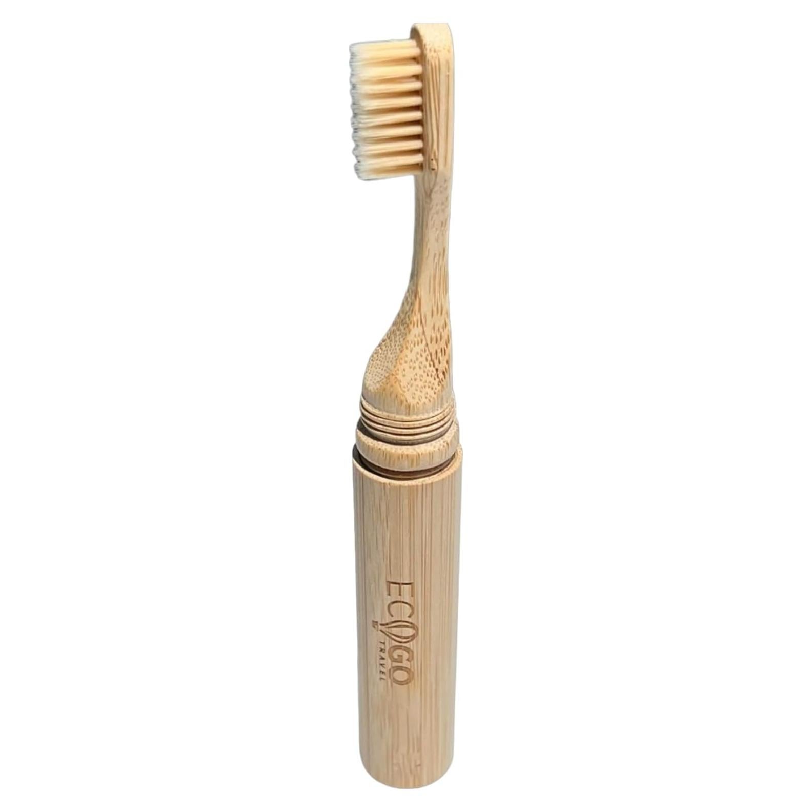 Cepillo de Dientes de Bambú EcoGoTravel Desmontable 12.7 cm