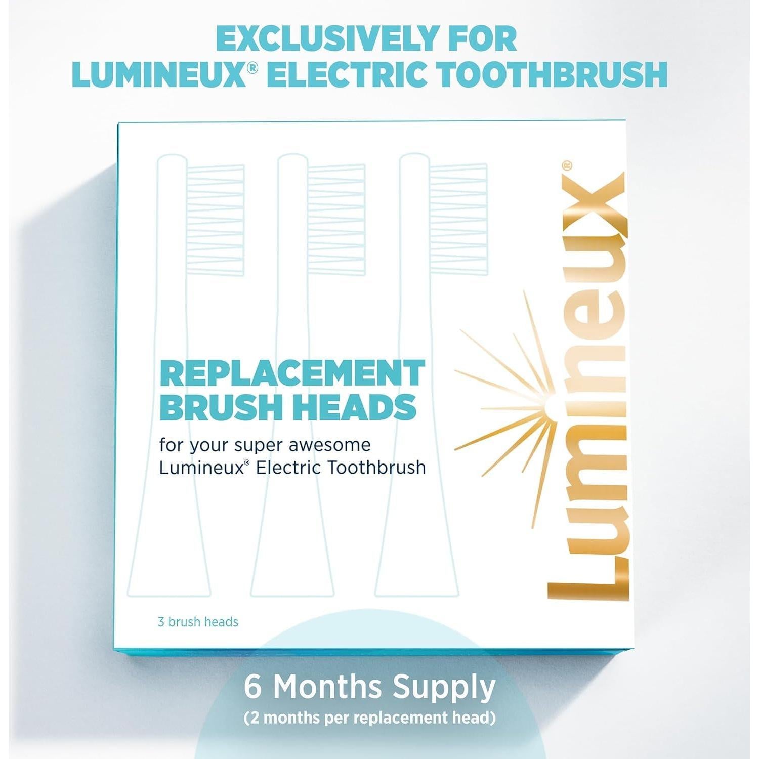 Cabezas de Repuesto Lumineux para Cepillo Eléctrico - 3 Unidades