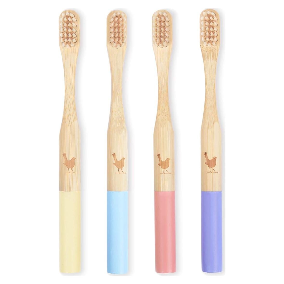 Cepillo de Dientes de Bambú para Niños Native Birds - Juego de 4