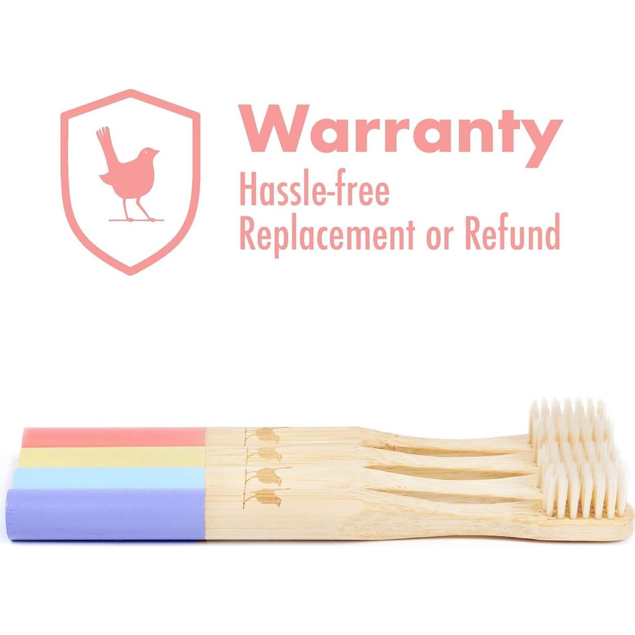 Cepillo de Dientes de Bambú para Niños Native Birds - Juego de 4