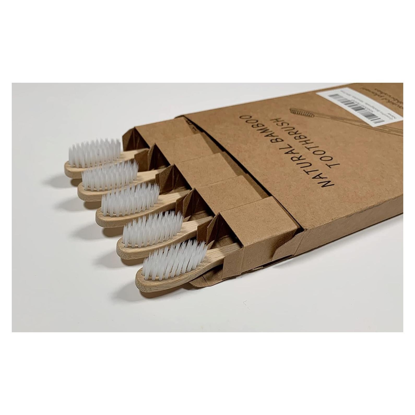 Cepillos de Dientes de Bambú GreenPro - Paquete de 5, Cerdas Suaves