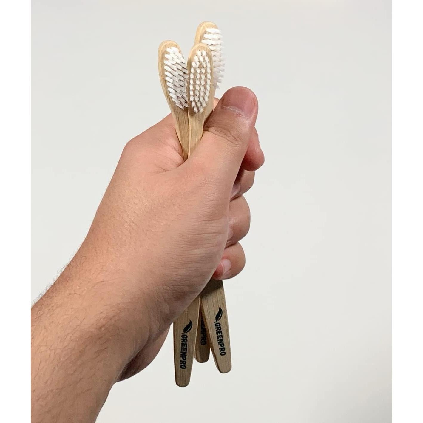 Cepillos de Dientes de Bambú GreenPro - Paquete de 5, Cerdas Suaves