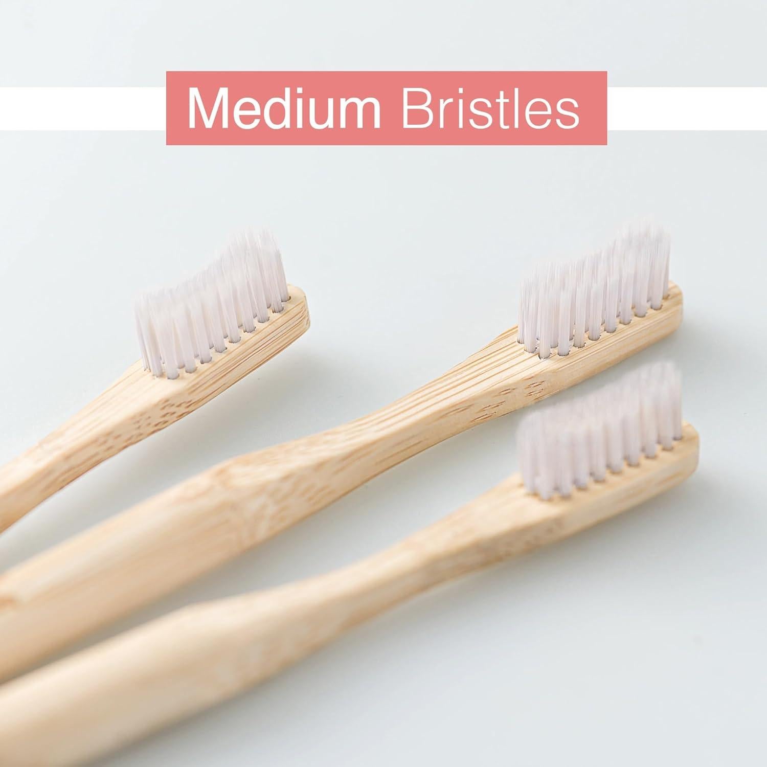 Cepillo de Dientes de Bambú Native Birds Set de 4 Cerdas Medianas