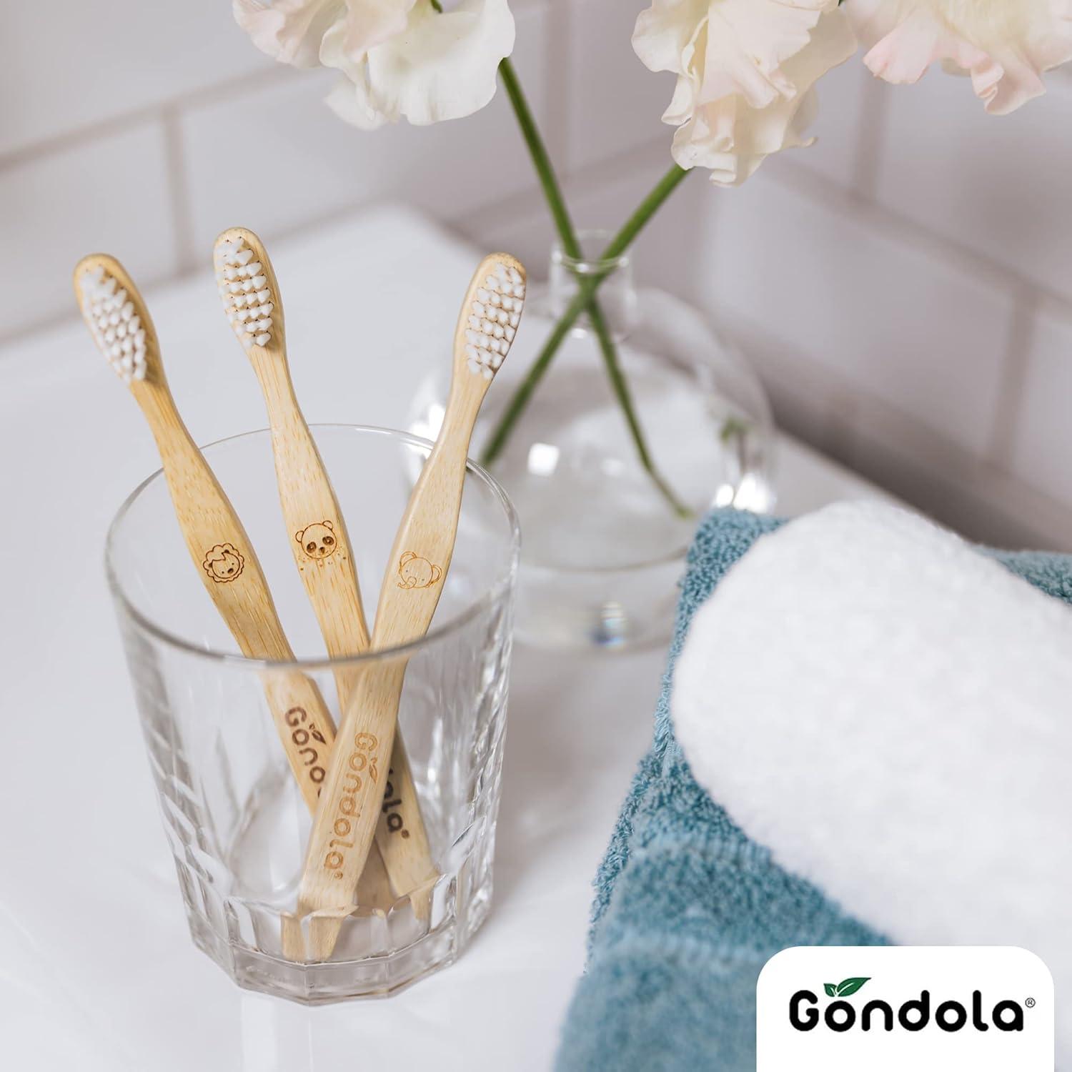 Cepillo de Dientes de Bambú Gondola para Niños - Paquete de 4