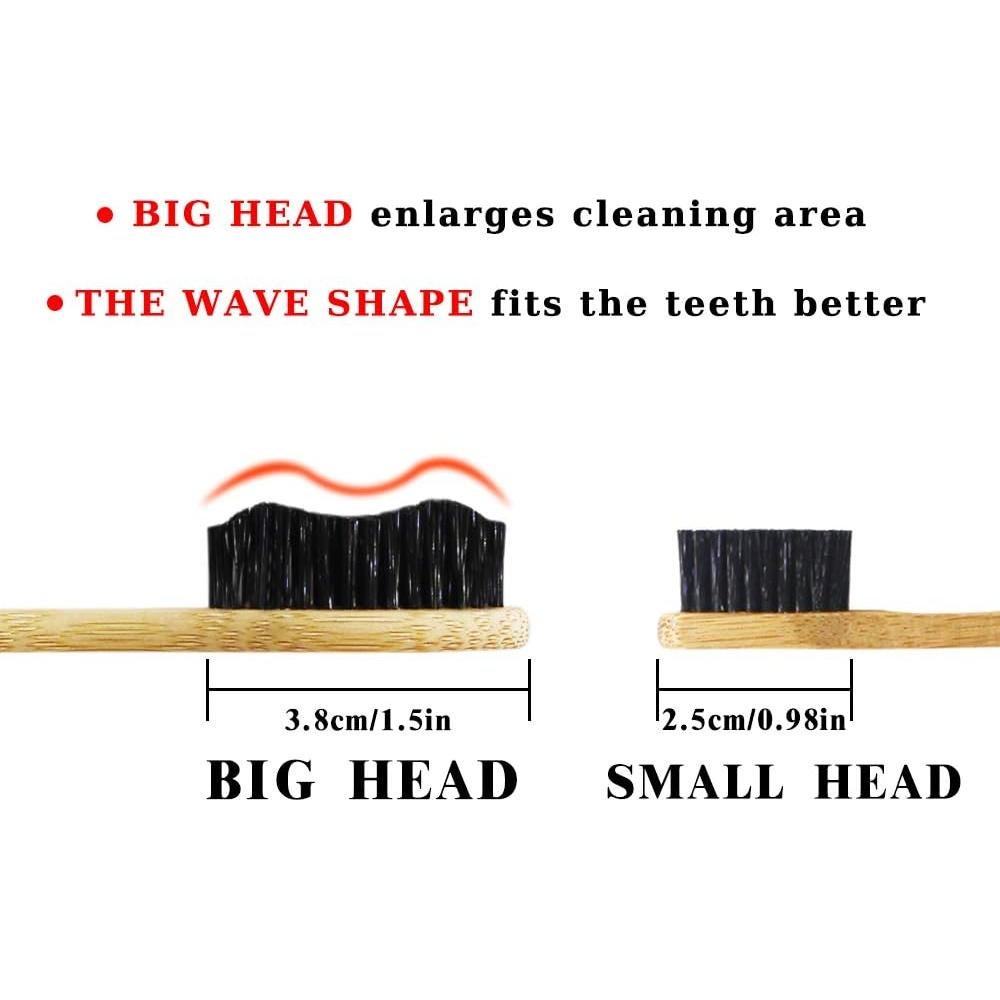 Cepillo de Dientes de Bambú Dr-perfect Cabezal Grande Cerdas Duras