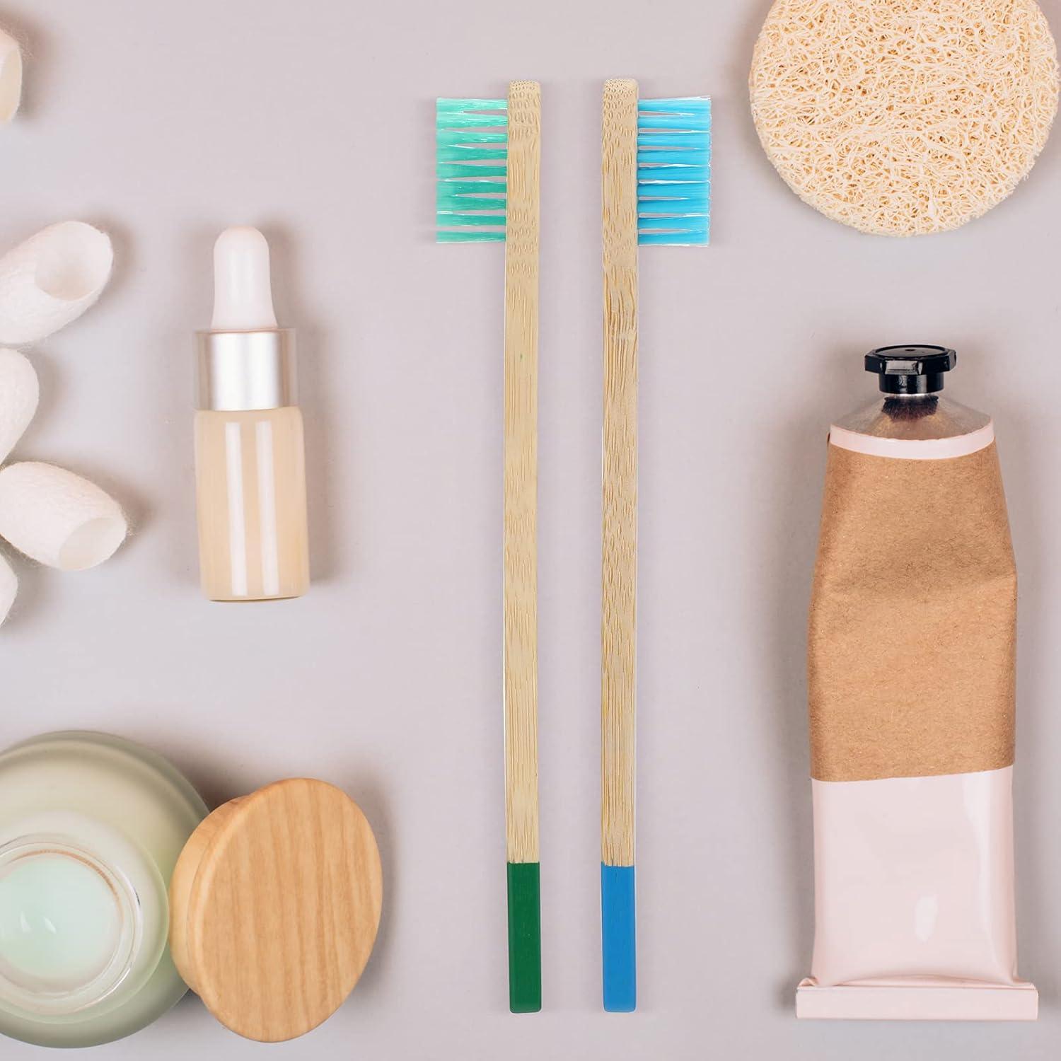 20 Cepillos de Dientes de Bambú Suaves Heentan 14.5 cm