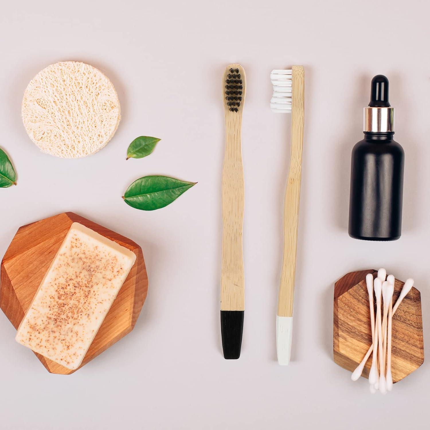 Estune 24 Cepillos de Dientes de Bambú Suave para Niños