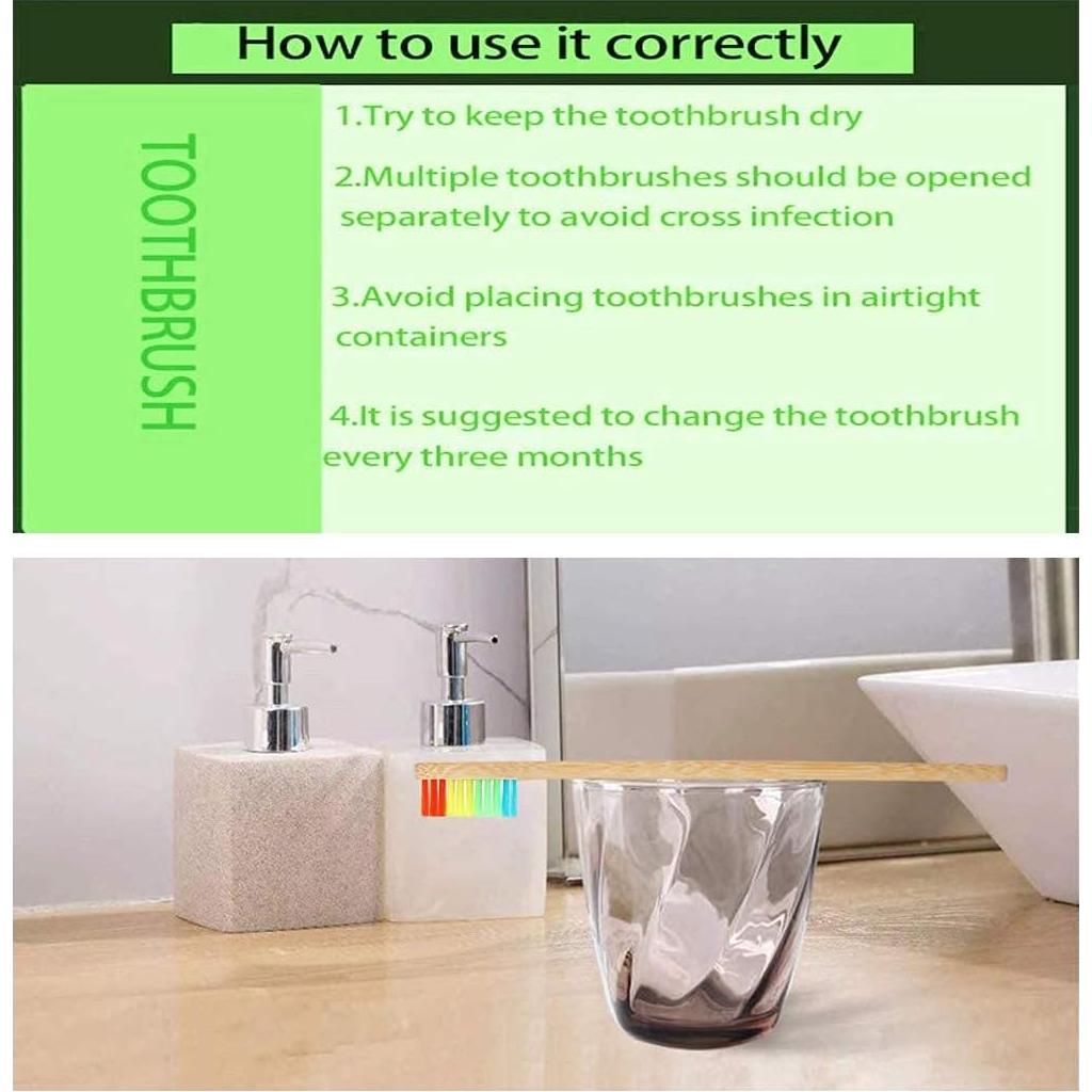 Cepillos de Dientes de Bambú ECOETBOO 10 Unidades Niños