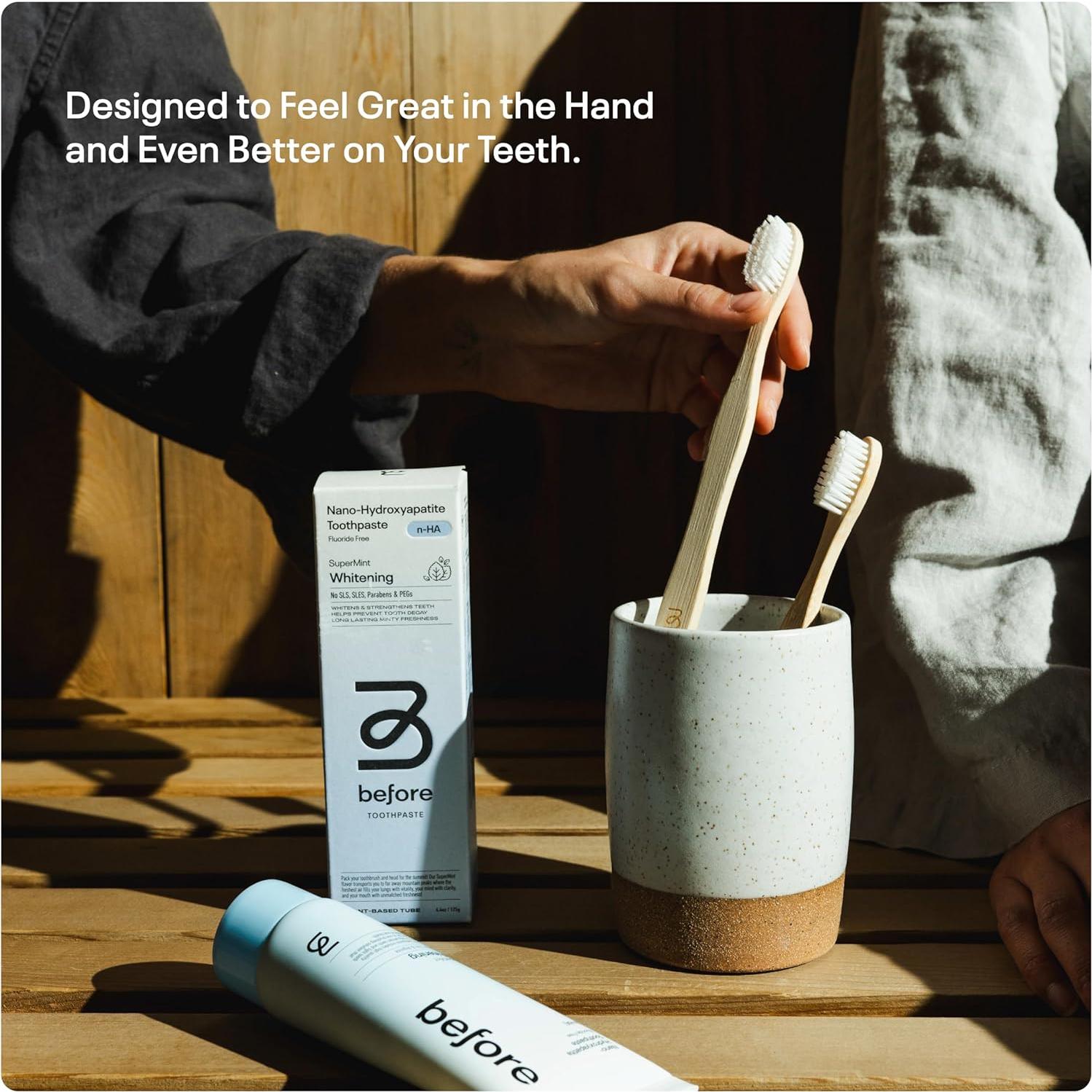 Cepillo de Dientes de Bambú Yantai | 100% Biodegradable | Cerdas Suaves