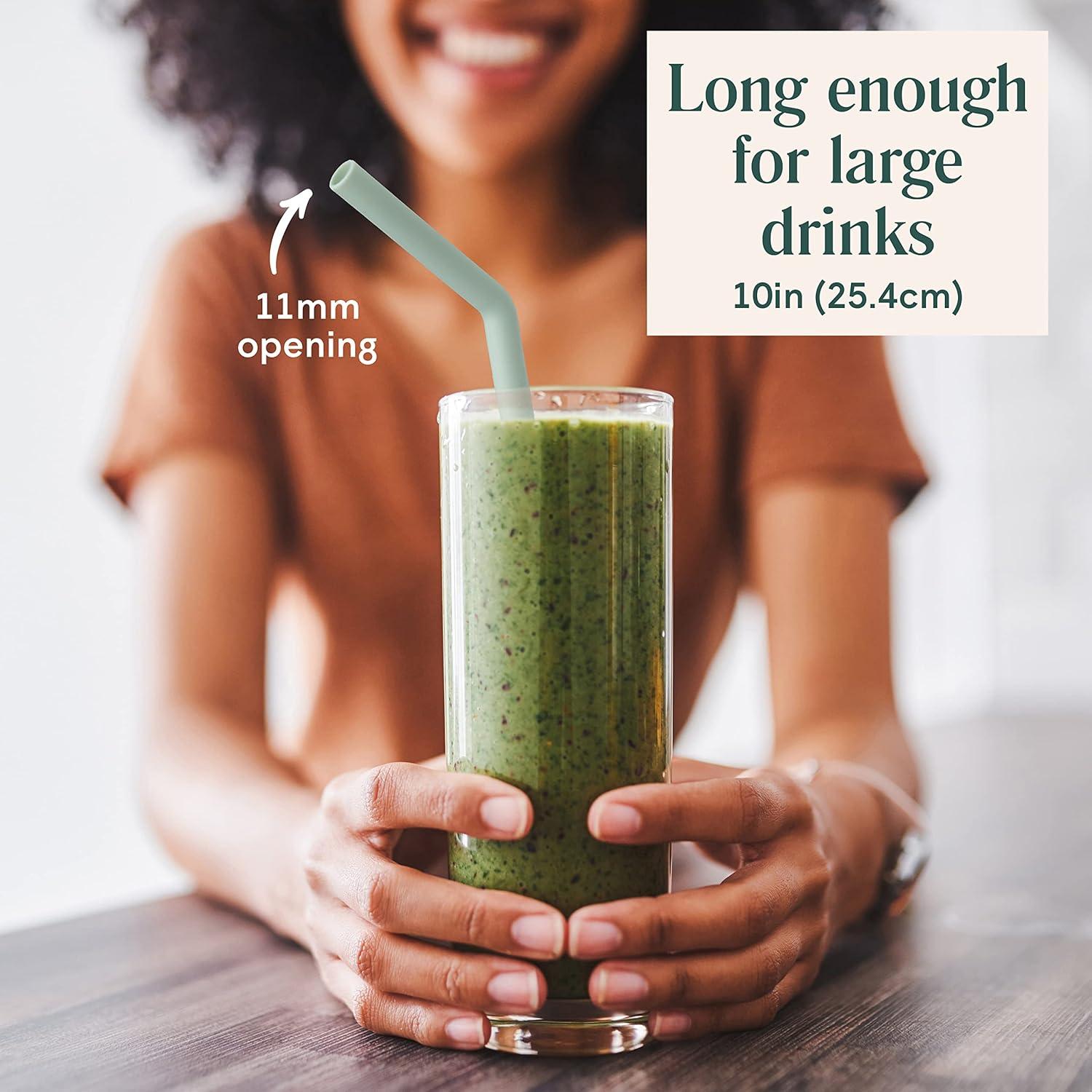 Popotes Reutilizables de Silicona Simka Rose - 6 Unidades 25.4 cm