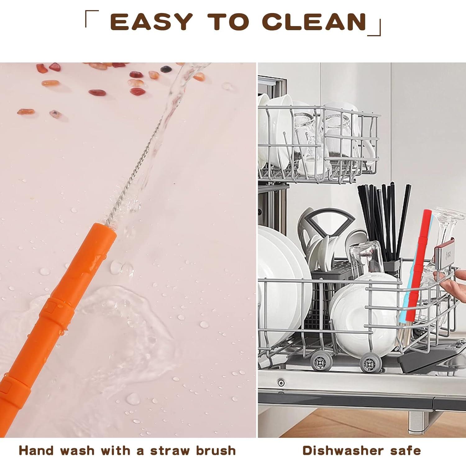 Popotes de Silicona Reutilizables Cumouna 4PCS Ajustables