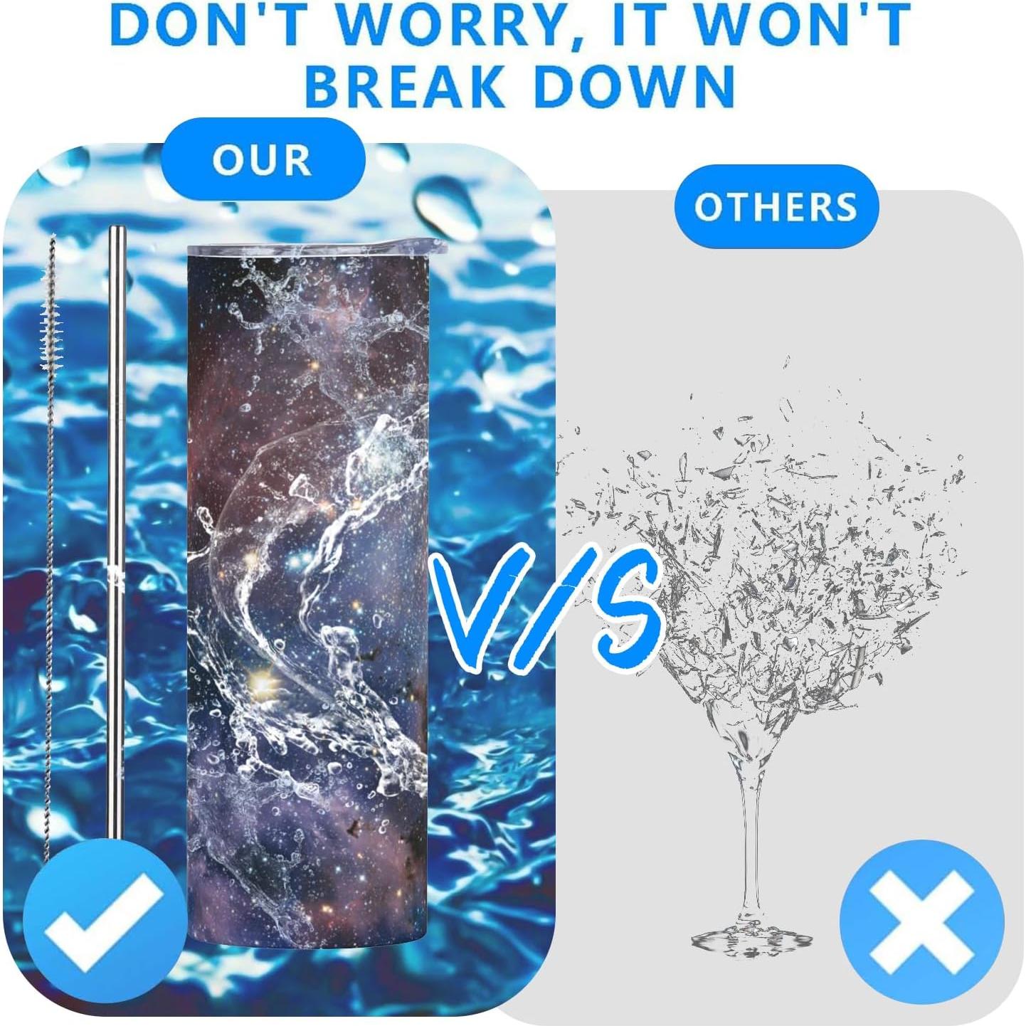 Taza Aislada de Acero Inoxidable amepay 20oz con Popote Gato