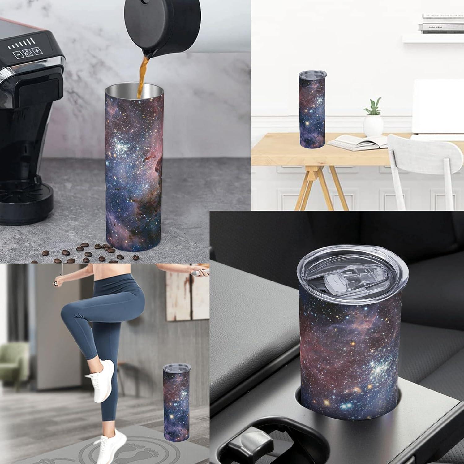 Taza Aislada de Acero Inoxidable amepay 20oz con Popote Gato