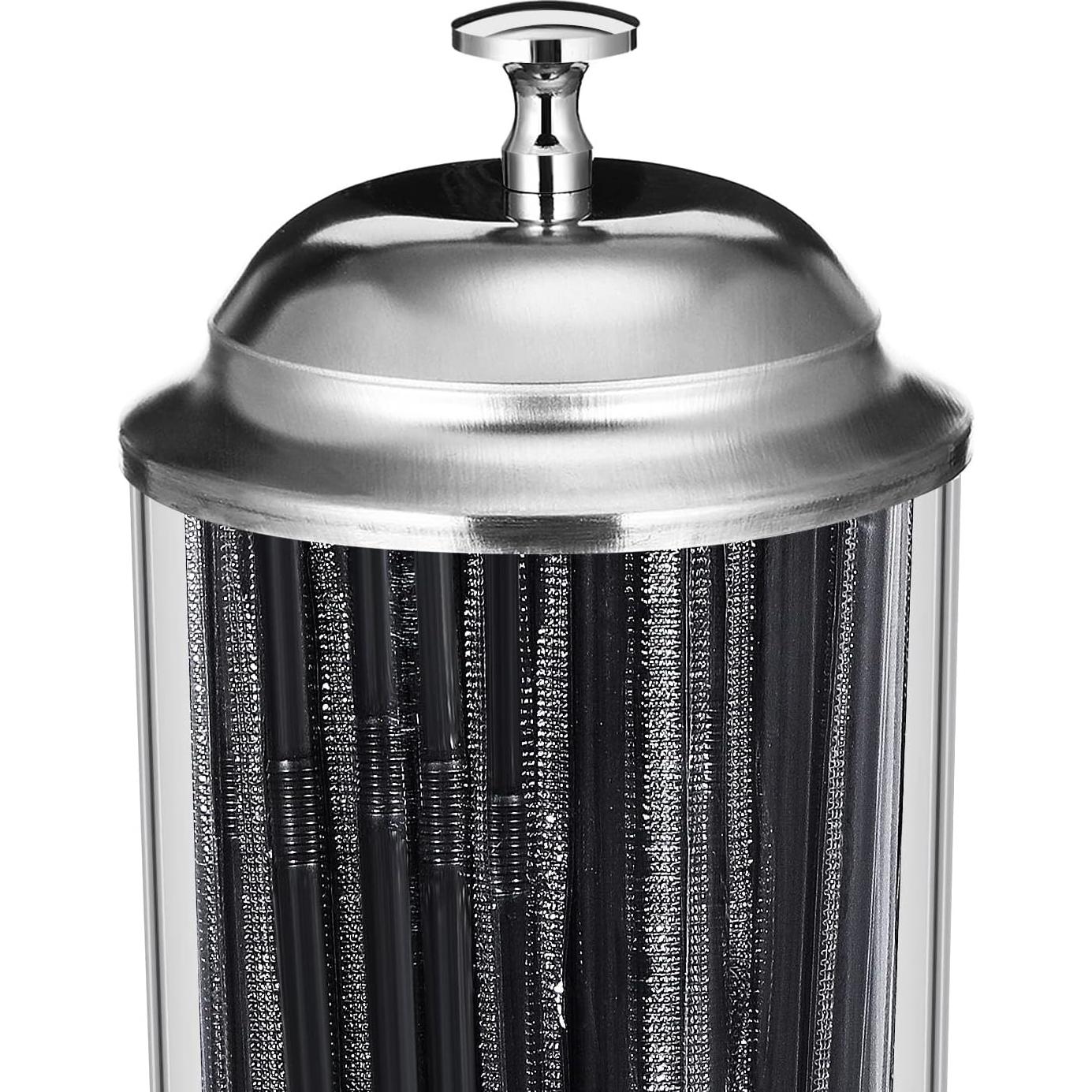 Dispensador de Pajitas Patelai con 100 Pajitas Plásticas Negro