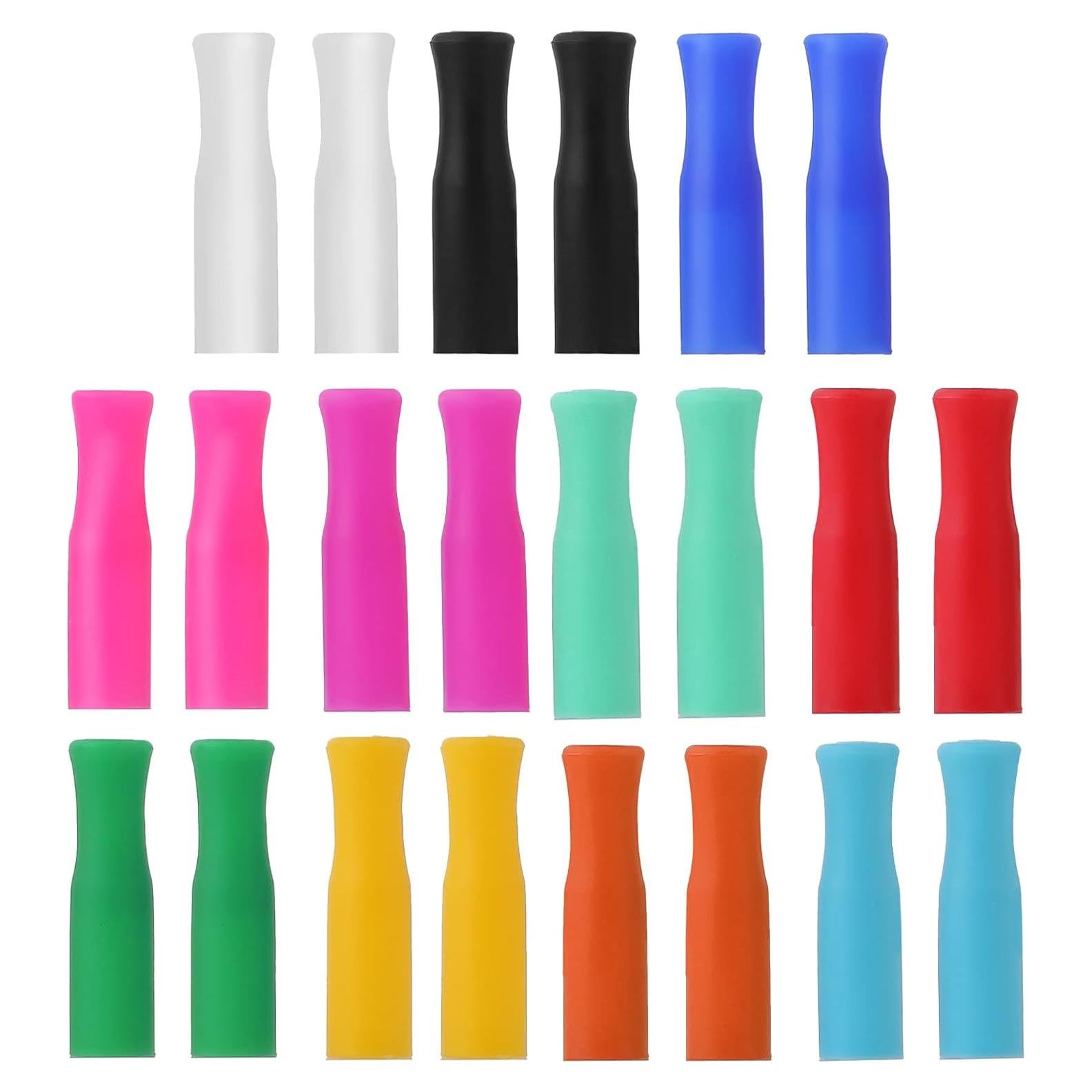 Juego de 22 Pajitas Reutilizables Grevosea con Puntas de Silicona